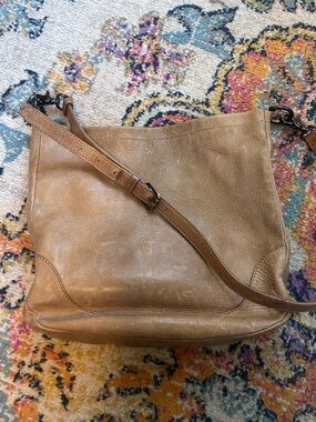 Frye Cross-Body Tan Leather Hobo Bag